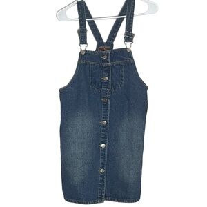7FAM denim overall dress girls XL NWT cotton